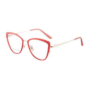 ฟาไลเออร์ แคทอายกรอบแว่นตา 52-18-138 ป้องกันแสงสีฟ้าผู้หญิงโลหะเต็มกรอบแว่นตาอินเทรนด์ - Product Image 3