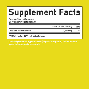 Private Label Vegan <b>Creatine</b> <b>Monohydrate</b> Capsules Contains 3000 mg <b>Creatine</b> <b>Monohydrate</b> Energy Support <b>Creatine</b> Capsules - Product Image 2