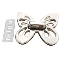 Privé personnalisé papillon tourner serrure sac à main accessoires en métal décoration sac torsion serrure boucle fermoirs