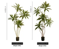 Grande plante artificielle verte en vrac anémone debout au sol en pot pour salon ornements décoratifs réaliste faux arbre palmier