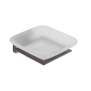 Juego de Accesorios de Baño de Diseño Cuadrado en Gris Acero, para Montar en la Pared - Product Image 6