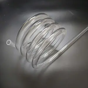 Tubo espiral de quartzo para produtos de tubo de vidro de quartzo em forma de quartzo de alta qualidade