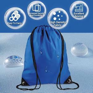 Custom logo Polyester Waterproof Nylon <b>Drawstring</b> Bag <b>Backpack</b> with Sublimation String for Sports Travel - Product Image 3