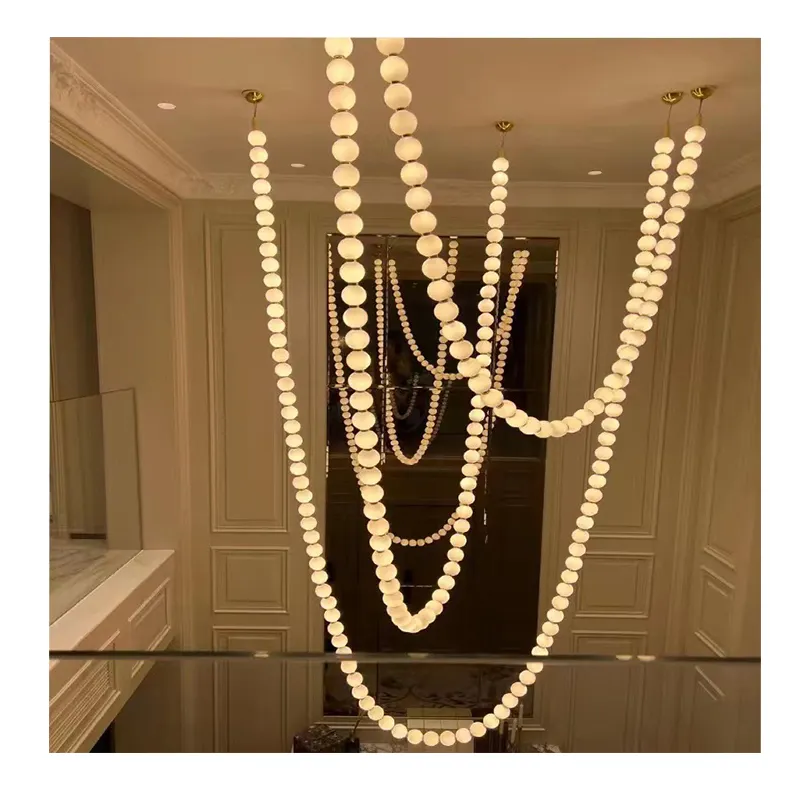 2023 Modern Customized Luxury Large Hanging Lighting Decoration Hotel Hall Villa Glass Led 110v Chandelier For High Ceilings