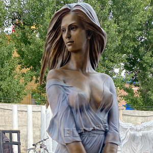 Estátua de Bronze Feminina em Tamanho Real, Modelo de Escultura de Mulher Nu, Decoração de Jardim em Metal de Arte Moderna Popular BLVE - Product Image 4