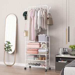 Organizador de ropa, estante de almacenamiento multicapa, tipo de pie, diseño minimalista portátil para uso en dormitorio y balcón - Product Image 3