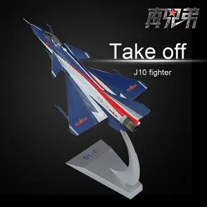 Modèle d'avion de chasse J-10 à l'échelle 1:72 haute fidélité en alliage métallique à collectionner pour les amateurs d'aviation et de spectacles militaires - Product Image 4