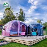 Son bébé Offres Spéciales petite maison Huit à dix personnes salle à manger tente à bulles dôme géodésique tente lucarne pour Bubble Room Resort