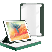 Casing Belakang PC Transparan Pelindung TPU Pintar untuk iPad Mini 6 Mini 7 8.3 Inch dengan Slot Pensil Anti Benturan, Fitur Auto-Sleep Magnetik