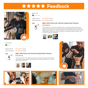 Yoshan Cafe Type Brew Empaque Brewer Fabricants Machine Bouilloire Filtr De Papel Papier Sac Pot Verser pour <span class=keywords><strong>Chemex</strong></span> <span class=keywords><strong>Cafetière</strong></span> - Product Image 5