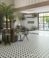 Carreaux de sol et de mur en céramique à motifs géométriques modernes 600x1200mm, surface brillante antidérapante pour salon, salle de bain, salle à manger, centre commercial