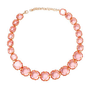 Collar de aleación de diamantes facetados geométricos, cadena de clavícula redonda femenina elegante para <span class=keywords><strong>Calle</strong></span> o cena, estilo gargantilla de moda - Product Image 3