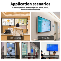 Pantalla LCD Digital Inteligente de 32/65 Pulgadas para Montaje en Pared, Pantalla Delgada para Menús, Pantalla LCD para Publicidad