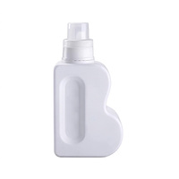Bouteilles en plastique PET cylindriques HAIYITONG HYT personnalisées bleues, roses et blanches pour lessive, soins de la peau, gel douche, shampoing, 600 ml, avec bouchon à vis