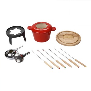 Ensemble de fondue <span class=keywords><strong>en</strong></span> <span class=keywords><strong>fonte</strong></span> Fours hollandais pour un trempage au fromage et au chocolat parfaitement crémeux - Product Image 2