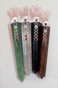 Générateur d'énergie de guérison Reiki, pendule en agate améthyste, triangles en pierres précieuses, fait main, équilibrage des chakras, objet de collection, HAMNA AGATE - Product Image 3