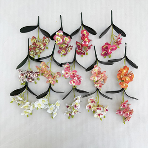 3D ใบไม้ประดิษฐ์6หัว Phalaenopsis ตกแต่งสาขา Printed2 - Product Image 3