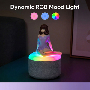 Nouvelle lampe de chevet avec haut-parleur, style japonais et coréen, mignonne, pour filles, avec lumière RGB, réveil, décoration sur le thème de l'anime et du manga, OEM DOM - Product Image 3