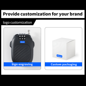 Cadenas rétractable en acier en forme de D avec combinaison à 3 chiffres et logo personnalisé – Vente en gros usine - Product Image 4
