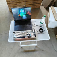 Bureau d'ordinateur en MDF avec pieds en métal, nouveau design, pliable, pour ordinateur portable, vente en gros