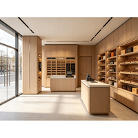 Meuble de présentation pour magasin de tabac, vitrine en bois pour cigares