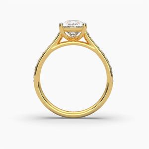 Bague de fiançailles solitaire en diamant de laboratoire taille poire, la plus vendue, personnalisable OEM/ODM, en or massif 14K/18K/22K, de luxe pour femme - Product Image 3