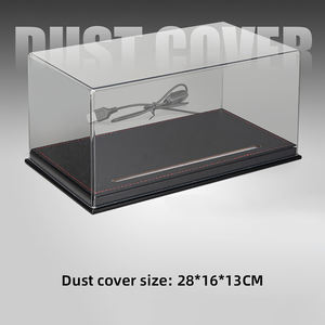 Рекламная Подарочная прозрачная акриловая витрина, горизонтальная витрина для дисплея с черным основанием, Пылезащитная витрина - Product Image 6