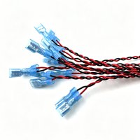 Faisceau de câbles torsadés personnalisés avec borne à fourche entièrement isolée bleue pour la connexion d'équipements électroniques et de systèmes de contrôle