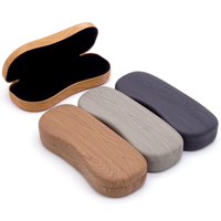 Étui à lunettes personnalisé 2026 en gros, étui rigide transparent rétro, organisateur de lunettes de soleil en bois, boîte d'emballage pour lunettes et lunettes de soleil