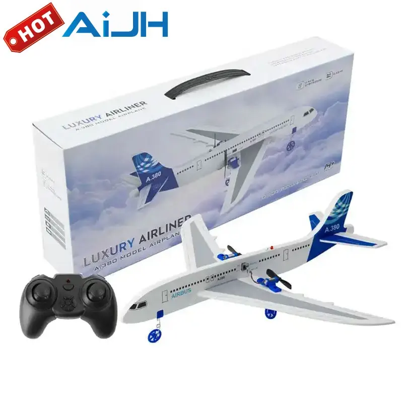 Aijh โมเดลควบคุมวิทยุ ARF, เครื่องบินของเล่นสำหรับเด็กเครื่องบินของเล่นเครื่องร่อนควบคุมระยะไกลเครื่องบิน pesawat Avion Jet Plane