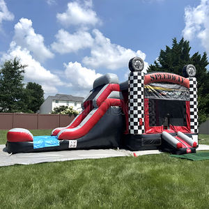 Château Gonflable Voiture de Course Monster Truck <span class=keywords><strong>avec</strong></span> Toboggan Taille Tout-Petits - Offre Spéciale - Product Image 3