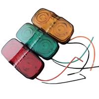 Feu de position latéral LED étanche IP67, double couleur ambre/rouge, lampe de dégagement rectangulaire, clignotants pour camion et remorque