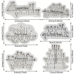 Happy Birthday Cake Mold Silicone Molds For Cake Decorating Birthday Party Supplies - Product Image 2