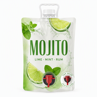 Pochette à cocktail avec robinet, pochette personnalisée autoportante pour cocktails prêts à boire, boissons mélangées et produits alcoolisés