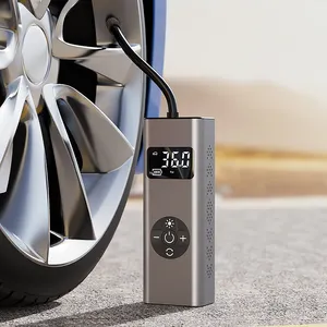 Pompa pemompa ban mobil nirkabel portabel, pemompa udara Digital dapat diisi ulang untuk sepeda mobil