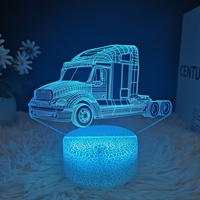 Lampe 3D à la Mode de Haute Qualité 3 Couleurs Réglables Lumière Nocturne Décorative Anime pour Adolescents