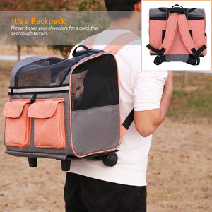 <strong>Dog</strong> <strong>Cat</strong> Luggage With Wheel Pet Travel Carry Bag Pet Rolling Carrier Backpack - Product Image 3