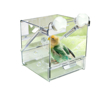 Incubateur pour perroquets, bassin de bain multifonctionnel, bol d'alimentation carré anti-éclaboussures, fournitures pour perroquets moine et oiseaux pivoine