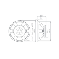 Subwoofer de haute puissance de 15 pouces 8 ohms en métal pour systèmes audio professionnels