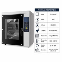 Nouvel équipement de boulangerie professionnel pour restaurants et hôtels, four à poulet rôtissoire de table, grande capacité, automatique, rotatif, en acier inoxydable