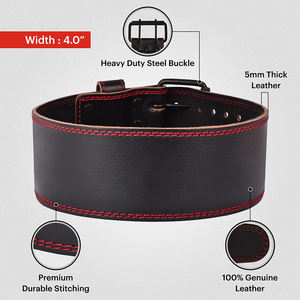 MKAS 가죽 애니메이션 체육관 벨트 사용자 정의 체육관 중국 공급 업체 피트니스 리프팅 벨트 소가죽 와이드 역도 파워 리프팅 벨트 - Product Image 5