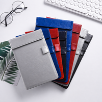 Portafolio Magnético de Cuero A4 Personalizado, Tablero de Escritura con Portaplumas, Grabado de Logotipo Gratuito para Reuniones de Negocios