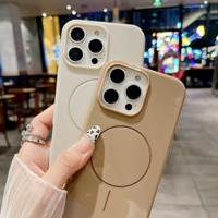 Coque de téléphone antichoc en TPU souple et lisse avec paillettes, électroplaquée, compatible avec la recharge sans fil et l'aspiration magnétique pour 12-17 Pro Max