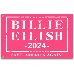 ธงบิลลี่สีชมพู ปี 2024 ขนาด 3x5 ฟุต คุณภาพสูง สำหรับตกแต่งผนังหอพักมหาวิทยาลัยทั้งภายในและภายนอก รับสั่งทำตามแบบ - Product Image 1