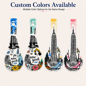 Recuerdo Turístico de Nueva York, EE. UU., Reposacucharas Grande de Cerámica para Cocina, Diseño de la Estatua de la Libertad y el Empire State Building, OEM, ODM, Personalizado - Product Image 2