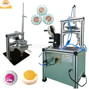 Semi automatic round hotel soap packing shrink wrapping machine manual round toilet soap bar soap pleat wrapper packer machine