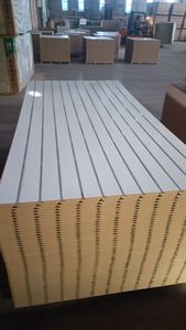 Panel de Pared Ranurado de <span class=keywords><strong>MDF</strong></span> de Alta Calidad, Lámina <span class=keywords><strong>Ranurada</strong></span> con Gancho para Exhibición de Mercancías - Product Image 5