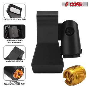 Support de micro universel réglable à 5 cœurs avec adaptateur de vis 5/8 " mâle 3/8 " femelle pour accessoires de pied de micro - Product Image 3