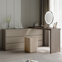 Luminaire LED intégré en bois massif, style moderne et luxueux, pour coiffeuse et table de maquillage de chambre, tailles personnalisables, collection 2025