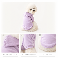 Sweat à capuche pour animaux de compagnie, chien, chat, sweat à capuche en polaire chaud, pull-over, vêtements d'hiver doux pour petits chiens
